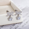 Wholesale Metal Bow Star Pendant With Micropaved Zircon Electroplated For Women's Cartilage Piercing