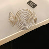 Wholesale Metal Bracelet With Geometric Style Electroplated For High End Feel Wide Edge Personality Exquisite Light Luxury Temperament
