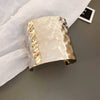 Wholesale Metal Bracelet With Geometric Style Electroplated For High End Feel Wide Edge Personality Exquisite Light Luxury Temperament