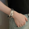 Wholesale Metal Bracelet With Geometric Style Electroplated For High End Feel Wide Edge Personality Exquisite Light Luxury Temperament