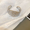 Wholesale Metal Bracelet With Geometric Style Electroplated For High End Feel Wide Edge Personality Exquisite Light Luxury Temperament
