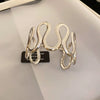Wholesale Metal Bracelet With Geometric Style Electroplated For High End Feel Wide Edge Personality Exquisite Light Luxury Temperament