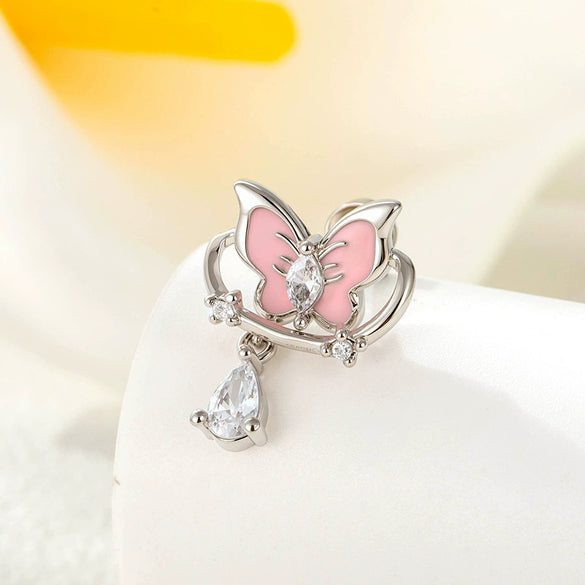 Wholesale Metal Butterfly Fashion Electroplated Piercing Earrings For Women