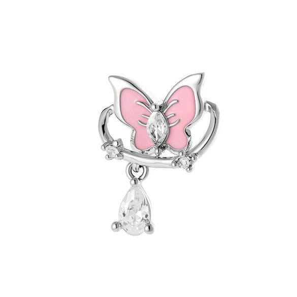 Wholesale Metal Butterfly Fashion Electroplated Piercing Earrings For Women