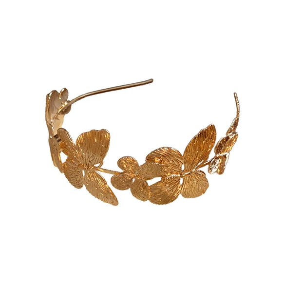 Wholesale Metal Butterfly Hairband With Simple Fashion Design And Electroplating Treatment For Women