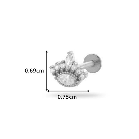Wholesale Metal Butterfly Style Electroplated Puncture Ornaments For Women Inner Tooth Thread Flat Base Rod Lip Nail And Ear Bone Nail