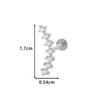 Wholesale Metal Butterfly Style Electroplated Puncture Ornaments For Women Inner Tooth Thread Flat Base Rod Lip Nail And Ear Bone Nail