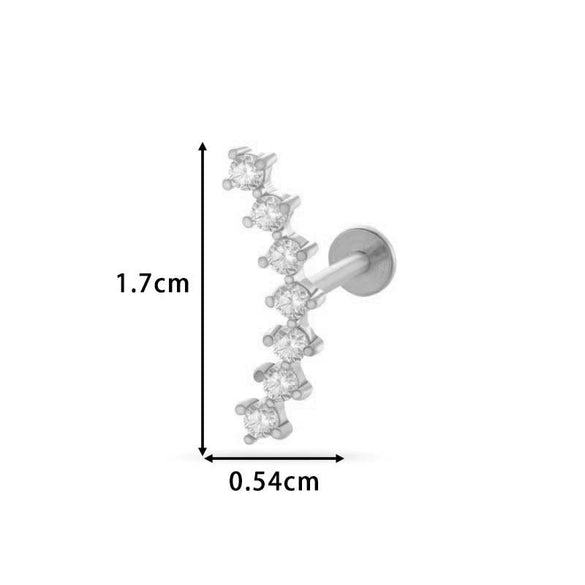 Wholesale Metal Butterfly Style Electroplated Puncture Ornaments For Women Inner Tooth Thread Flat Base Rod Lip Nail And Ear Bone Nail