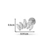 Wholesale Metal Butterfly Style Electroplated Puncture Ornaments For Women Inner Tooth Thread Flat Base Rod Lip Nail And Ear Bone Nail