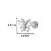 Wholesale Metal Butterfly Style Electroplated Puncture Ornaments For Women Inner Tooth Thread Flat Base Rod Lip Nail And Ear Bone Nail