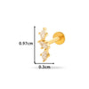 Wholesale Metal Butterfly Style Electroplated Puncture Ornaments For Women Inner Tooth Thread Flat Base Rod Lip Nail And Ear Bone Nail