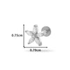 Wholesale Metal Butterfly Style Electroplated Puncture Ornaments For Women Inner Tooth Thread Flat Base Rod Lip Nail And Ear Bone Nail