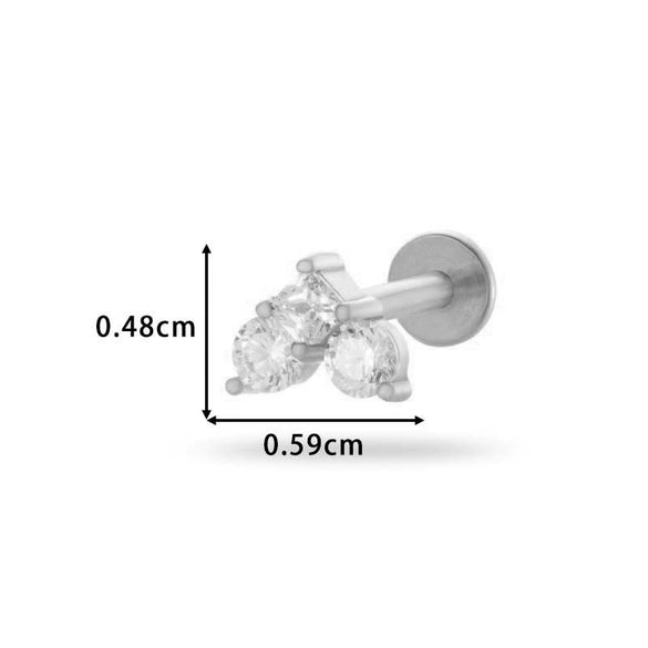 Wholesale Metal Butterfly Style Electroplated Puncture Ornaments For Women Inner Tooth Thread Flat Base Rod Lip Nail And Ear Bone Nail