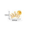 Wholesale Metal Butterfly Style Electroplated Puncture Ornaments For Women Inner Tooth Thread Flat Base Rod Lip Nail And Ear Bone Nail