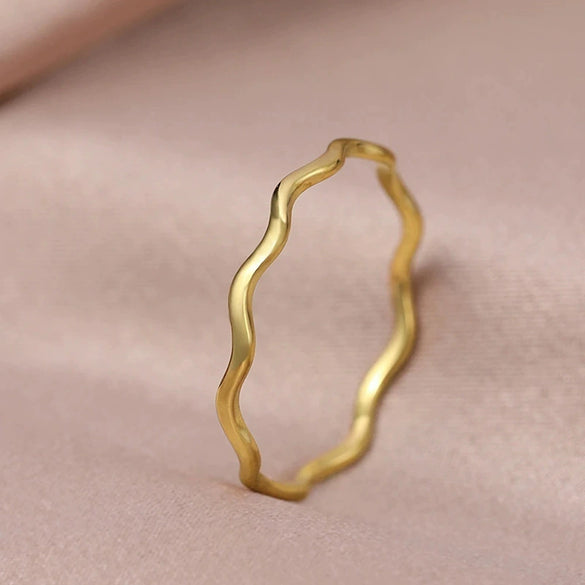 Wholesale Metal Casual Ring Women's Fashionable Geometric Copper Electroplated Jewelry