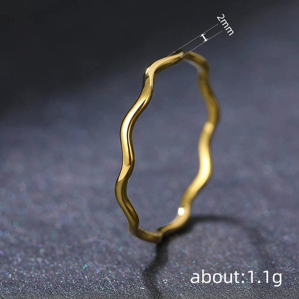 Wholesale Metal Casual Ring Women's Fashionable Geometric Copper Electroplated Jewelry