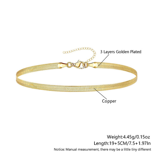 Wholesale Metal Chain Bracelet Copper Gold Plated Geometric Minimalist Unisex Ladies Jewelry Fivepiece Set