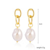Wholesale Metal Chain Pearl Earrings With Electroplating Treatment Simple Fashion Retro Style For Women