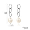 Wholesale Metal Chain Pearl Earrings With Electroplating Treatment Simple Fashion Retro Style For Women