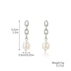 Wholesale Metal Chain Pearl Earrings With Electroplating Treatment Simple Fashion Retro Style For Women