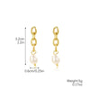 Wholesale Metal Chain Pearl Earrings With Electroplating Treatment Simple Fashion Retro Style For Women