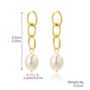 Wholesale Metal Chain Pearl Earrings With Electroplating Treatment Simple Fashion Retro Style For Women