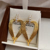 Wholesale Metal Chain Tassel Earrings With Geometric Shape Electroplated For Women Light Luxury Stylish Elegant