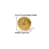 Wholesale Metal Cherry Ring Stainless Steel Gold Plated Geometric Style Unisex Finger Ring