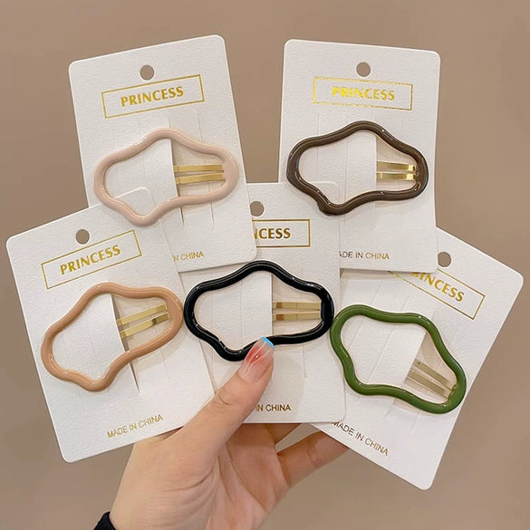 Wholesale Metal Cloud Cut Out Hairpin Dripping Oil Bb Clip For Women