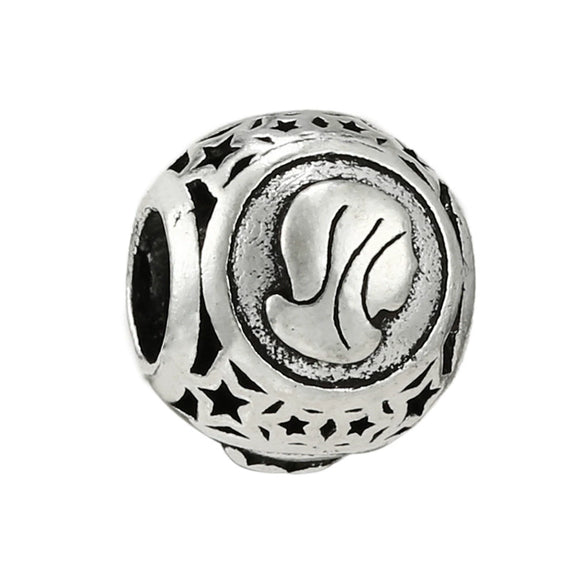 Wholesale Metal Constellation Love Series Beads Diy Bracelet Accessories Jewelry With Electroplating And Totem Pattern