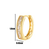 Wholesale Metal Copper Inlaid Zircon Round Love Cartilage Earrings Geometric Style Electroplated For Women