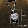 Wholesale Metal Copper Love Heart Shaped Zircon Inlaid Women's Necklace Ochain