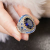 Wholesale Metal Copper Women's Bohemian Retro Ring With Geometric And Wave Pattern Electroplated