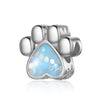 Wholesale Metal Cowhide Cartoon Cute Pet Paw Print Animal Sequins Paw Creative Electroplating Bracelet Necklace