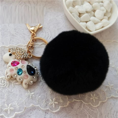 Wholesale Metal Creative Rhinestone Tiger Car Keychain And Bag Pendant