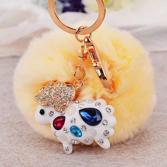 Wholesale Metal Creative Rhinestone Tiger Car Keychain And Bag Pendant