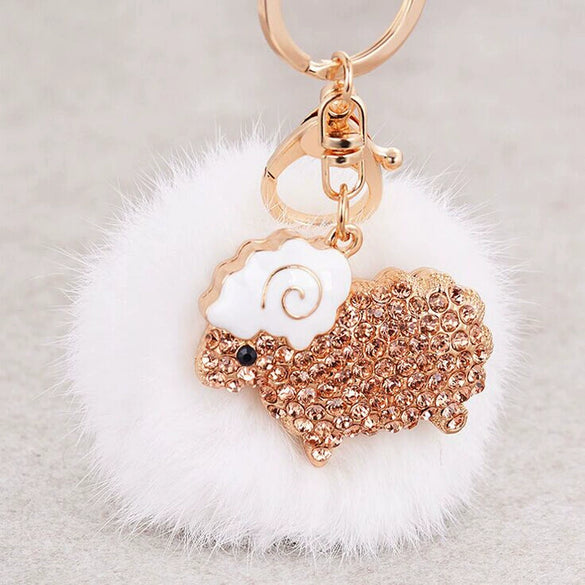 Wholesale Metal Creative Rhinestone Tiger Car Keychain And Bag Pendant