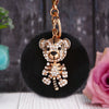 Wholesale Metal Creative Rhinestone Tiger Car Keychain And Bag Pendant