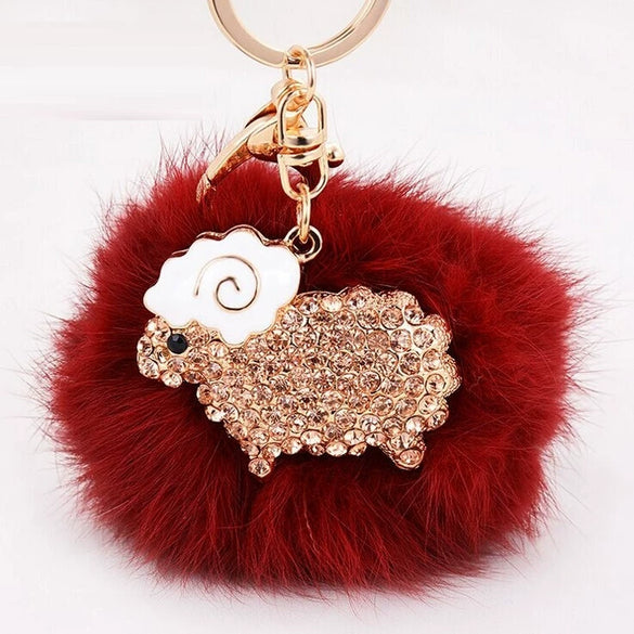 Wholesale Metal Creative Rhinestone Tiger Car Keychain And Bag Pendant