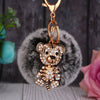 Wholesale Metal Creative Rhinestone Tiger Car Keychain And Bag Pendant