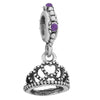Wholesale Metal Crown Wine Glass Pendant Beaded Accessories Bracelet With Totem Pattern And Electroplating Design
