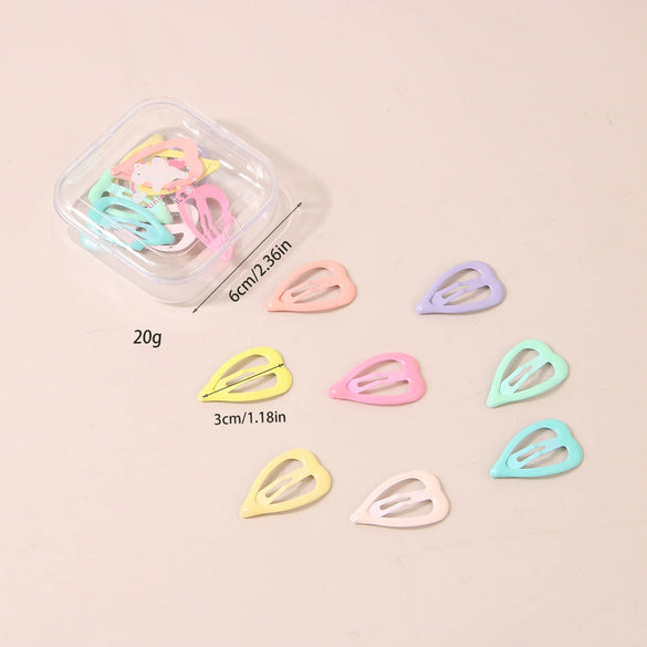 Wholesale Metal Dopamine Hairpin Candy Color Boxed Star Luminous Mini Cute Cartoon Geometric Bb Clip With Baking Paint