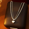 Wholesale Metal Doublelayer Geometric Alloy Clavicle Chain Necklace For Women With Electroplating