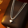Wholesale Metal Doublelayer Geometric Alloy Clavicle Chain Necklace For Women With Electroplating