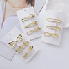 Wholesale Metal Duckbill Clip Hair Accessories For Ladies Zinc Alloy Wave Shaped Love Butterfly Design Electroplated
