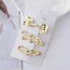 Wholesale Metal Duckbill Clip Hair Accessories For Ladies Zinc Alloy Wave Shaped Love Butterfly Design Electroplated