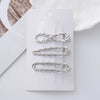Wholesale Metal Duckbill Clip Hair Accessories For Ladies Zinc Alloy Wave Shaped Love Butterfly Design Electroplated