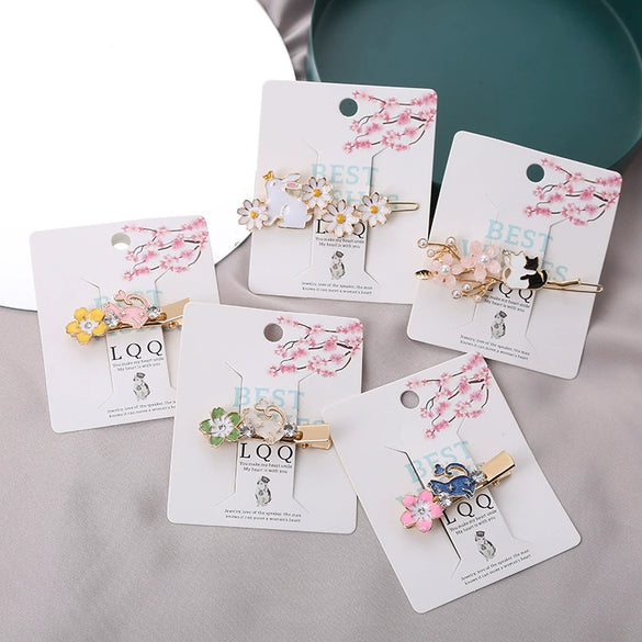 Wholesale Metal Duckbill Hair Clip For Women Cartoon Animals Style With Electroplating