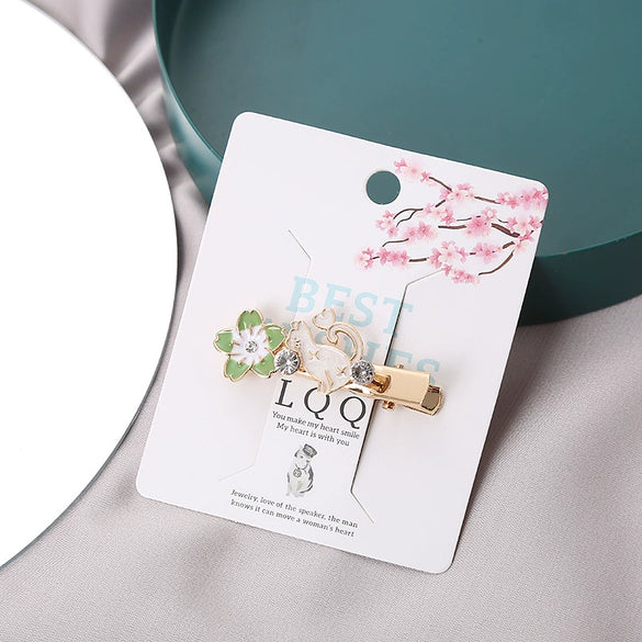 Wholesale Metal Duckbill Hair Clip For Women Cartoon Animals Style With Electroplating