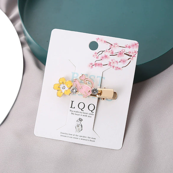 Wholesale Metal Duckbill Hair Clip For Women Cartoon Animals Style With Electroplating
